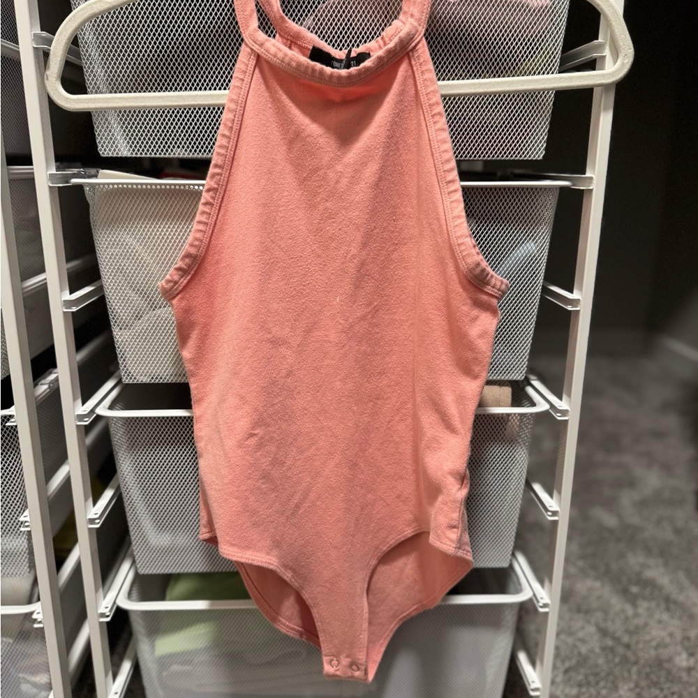 Forever 21 Pink Halter Bodysuit